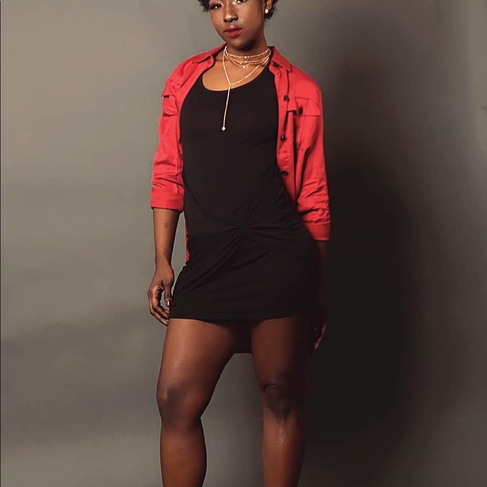 Red Button up dress/cover up